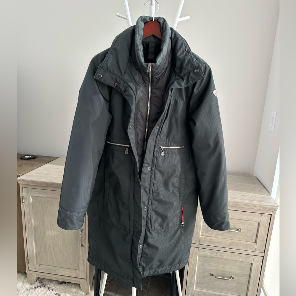 Post Card Luxury Italian Long Black Winter Coat